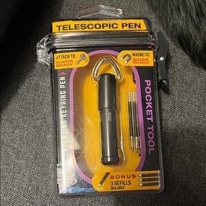 True Utility Telescopic Keyring Pen